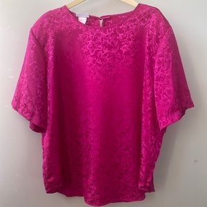 ENVIOUS Beautiful Fuchsia Blouse (2X/3X)